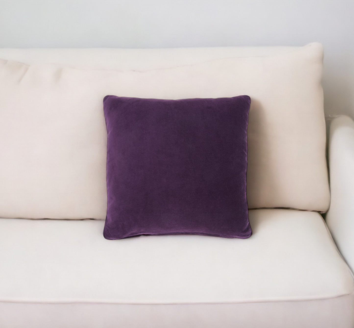 16" Purple Velvet Throw Pillow