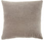 Taupe Soft Velvet Accent Throw Pillow