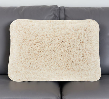 Cream Kubby Plush Lumbar Throw Pillow