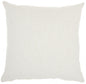 White Solid Woven Throw Pillow