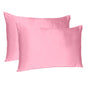 Pink Rose Dreamy Set Of 2 Silky Satin Standard Pillowcases