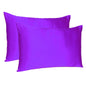 Bright Purple Dreamy Set Of 2 Silky Satin Standard Pillowcases