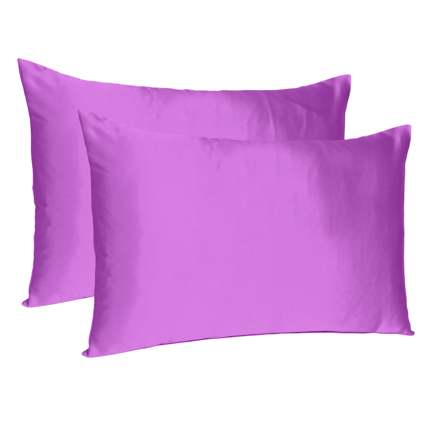 Purple Merlot Dreamy Set Of 2 Silky Satin Standard Pillowcases