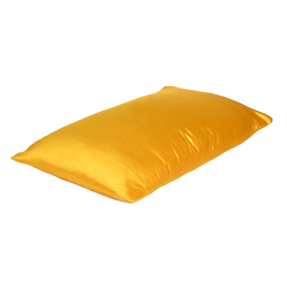 Goldenrod Dreamy Set Of 2 Silky Satin Queen Pillowcases