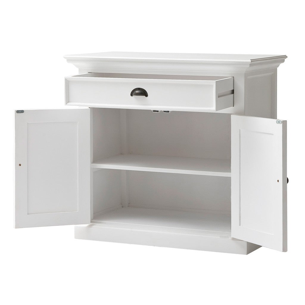 35" White Two Door Accent Cabinet