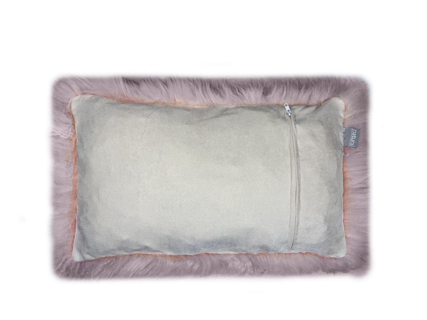 Blush Natural Sheepskin Lumbar Pillow