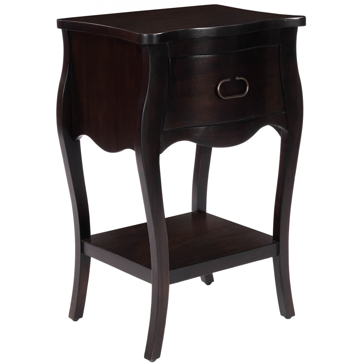 Dark Brown Chocolate Single Drawer Night Stand