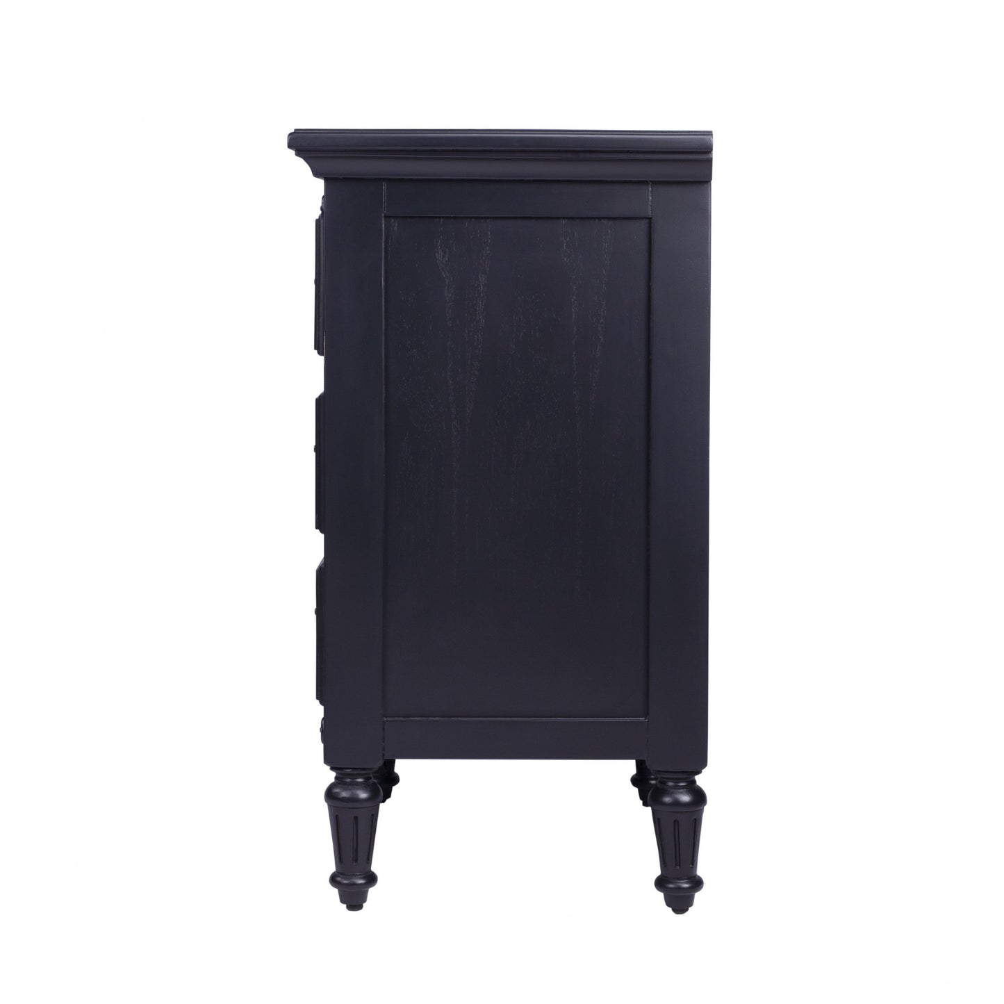 Classic Black 3 Drawer Nightstand