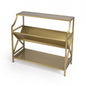 32" Gold Iron Two Tier Standard Bookcase