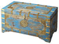 Traditional Hand Painted Brass Inlay Storage Trunk