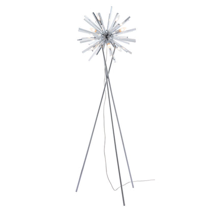 71" Steel Multi Light Traditional Shaped Floor Lamp