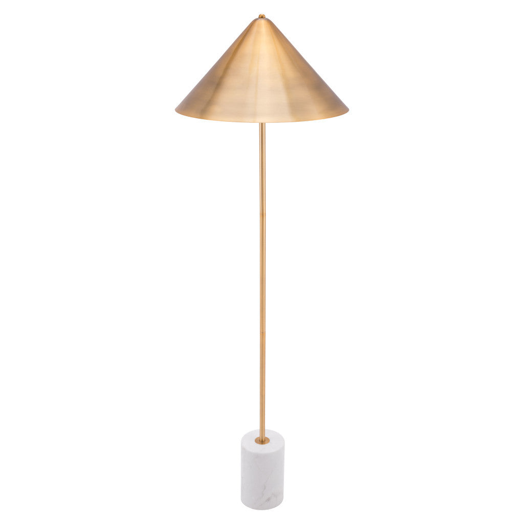 Flare Floor Lamp Gold & White