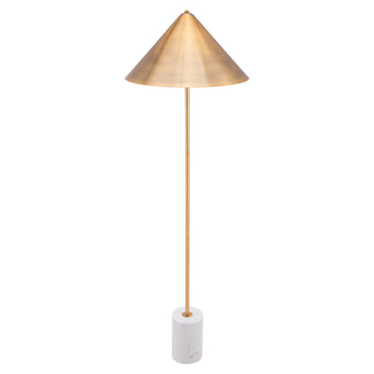 Flare Floor Lamp Gold & White