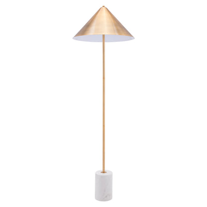 Flare Floor Lamp Gold & White