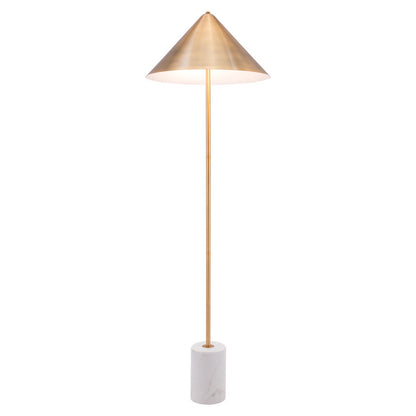 Flare Floor Lamp Gold & White