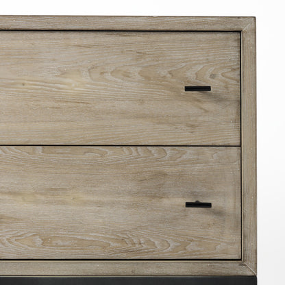 Rustic Modern Light Wash Two Drawer Chest