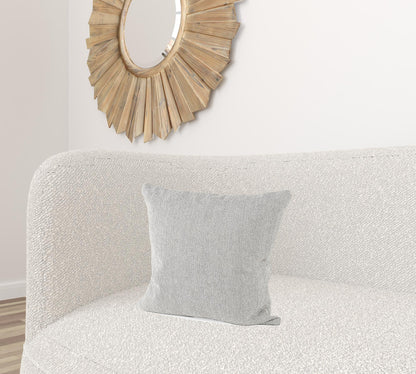 Ash Gray Basket Weave Accent Throw Pillow