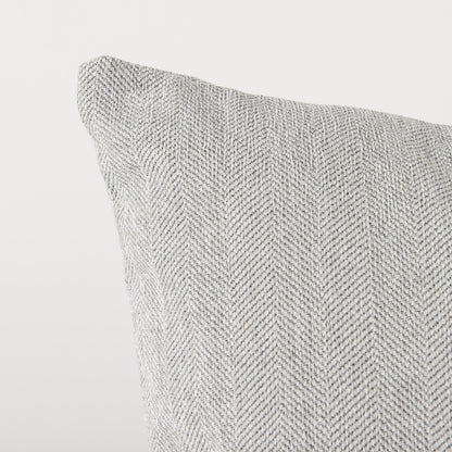 Ash Gray Basket Weave Accent Throw Pillow