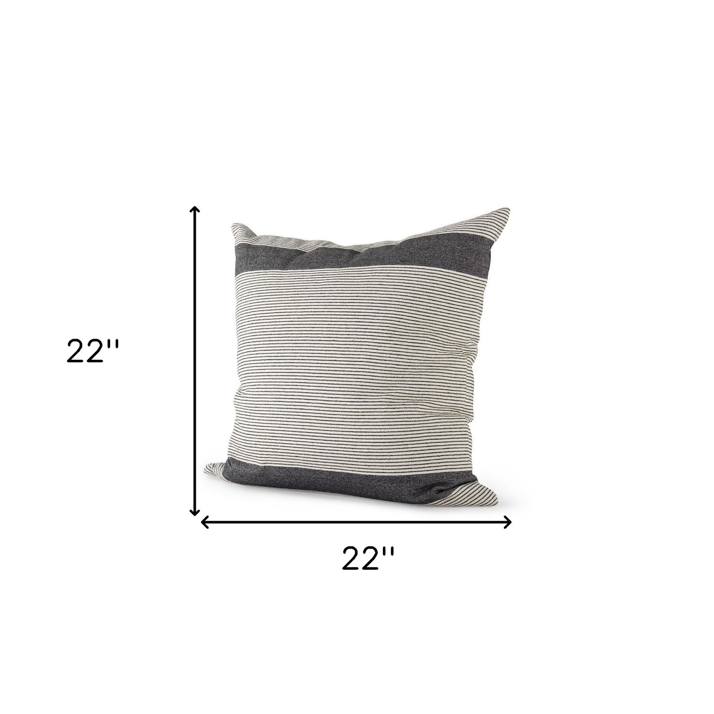 Beige And Gray Striped Throw Pillow Cover