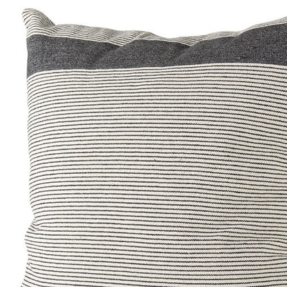 Beige And Gray Striped Throw Pillow Cover