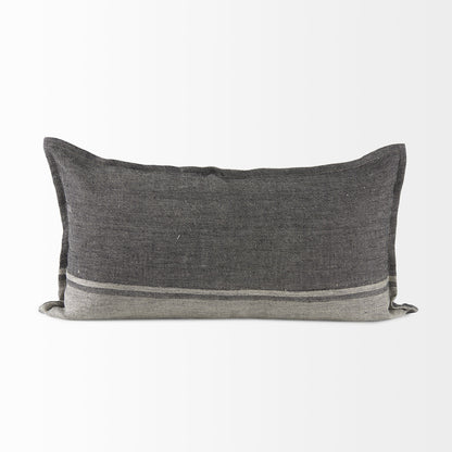 Light And Dark Gray Lumbar Throw Pillow Cover