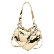 Heart-Shaped Chain Shoulder Bag | Large Capacity