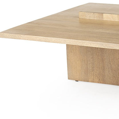 34" Natural Rectangular Coffee Table