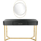 Black and Gold Mirror and Console Table