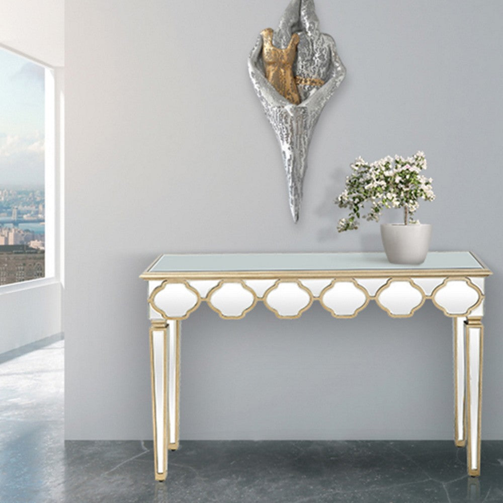 Scalloped Edge Console Table