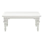 47" White Solid Wood Coffee Table