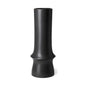 17" Matte Black Contempo Deco Ceramic Vase