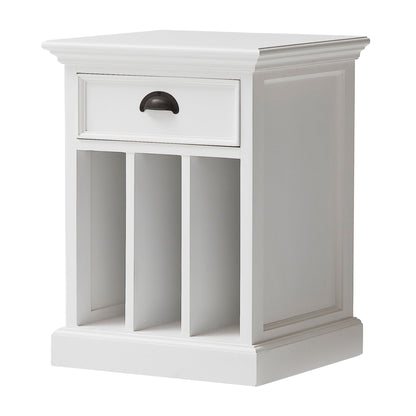 Classic White Nightstand With Dividers