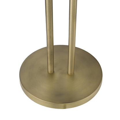 63" Brass Two Light Torchiere Floor Lamp