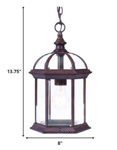 Dark Brown Cage Hanging Light