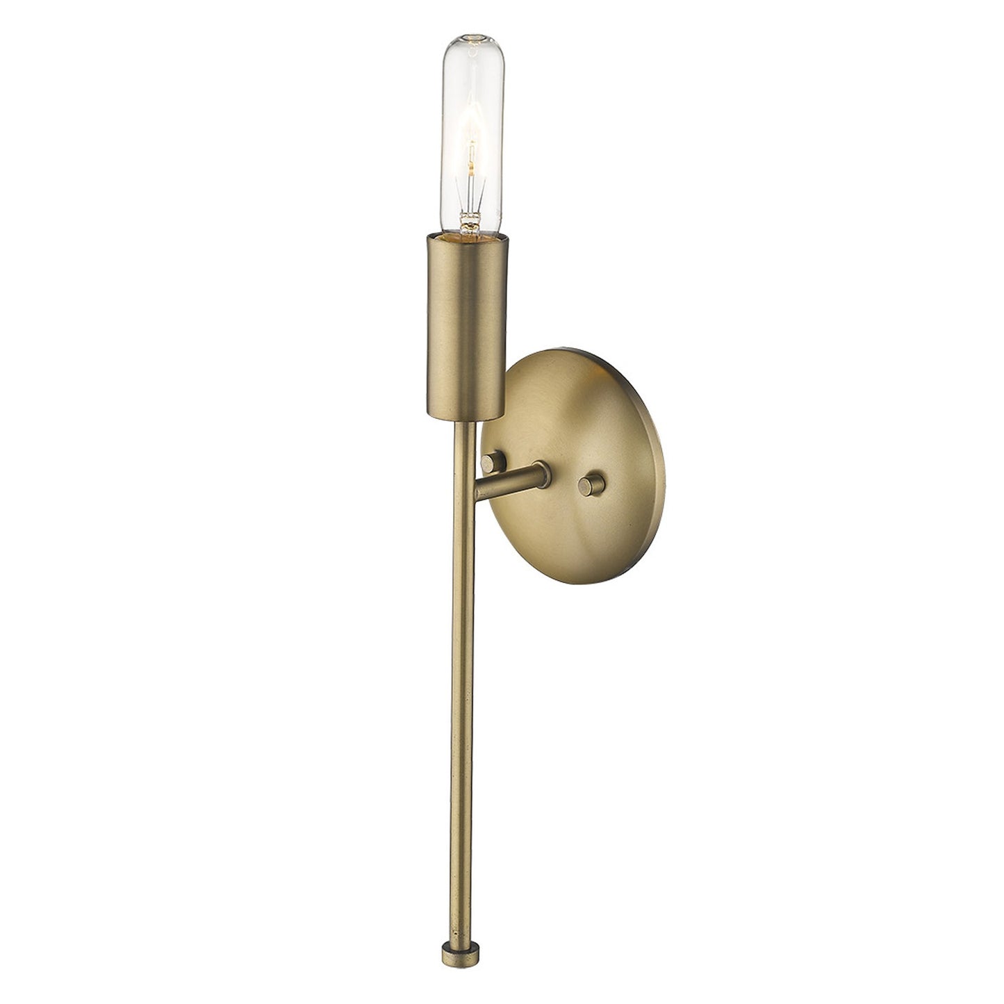 Dull Gold Narrow Bulb Wall Light