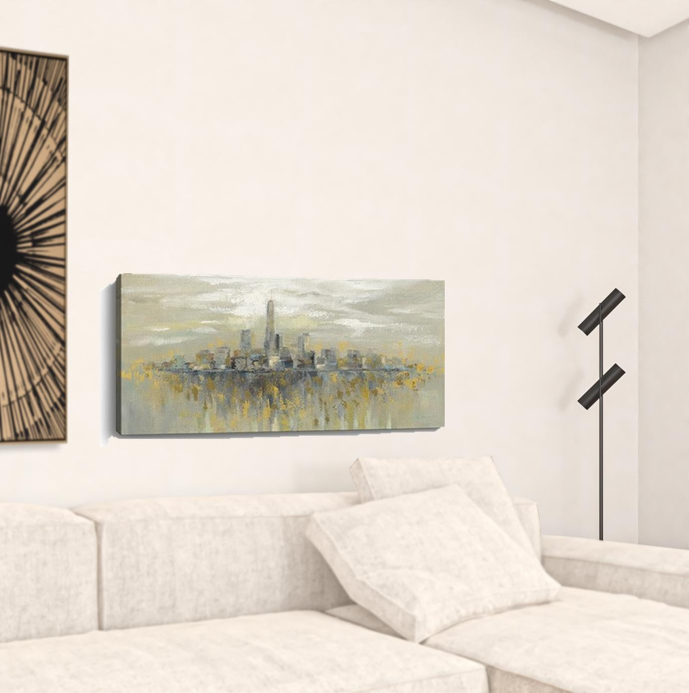 Artistic Manhattan City Skyline Unframed Print Wall Art