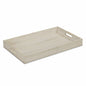 20" White Wash Minimalist Wood Tray With Handles