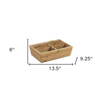 Four Compartment Wooden Caddy