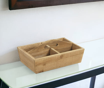 Four Compartment Wooden Caddy