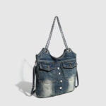 Load image into Gallery viewer, Large Capacity Fashion Jean Bag Retro Shoulder Bag
