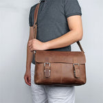 Load image into Gallery viewer, Vintage Leather Crossbody Bag For Men
