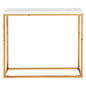 35" White and Gold Frame Console Table