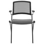 Set of Two Black Gray and Black Mesh Conference Office Chair