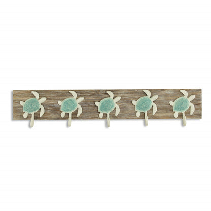 Coastal Sea Turtle Five Hook Coat Hanger