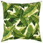 22" Green and White Tropical Indoor Outdoor Throw Pillow