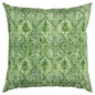 22" Green Ikat Diamond Indoor Outdoor Throw Pillow