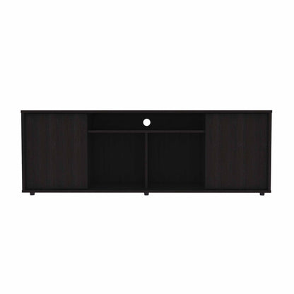 Black TV Stand Media Center with Two Cabinets