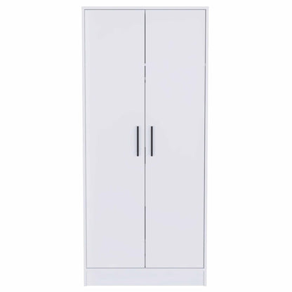 71" White Tall Two Door Closet