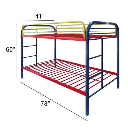 Colorful Twin Over Twin Bunk Bed