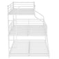 White Twin XL over Full XL over Queen Size Bunk Bed